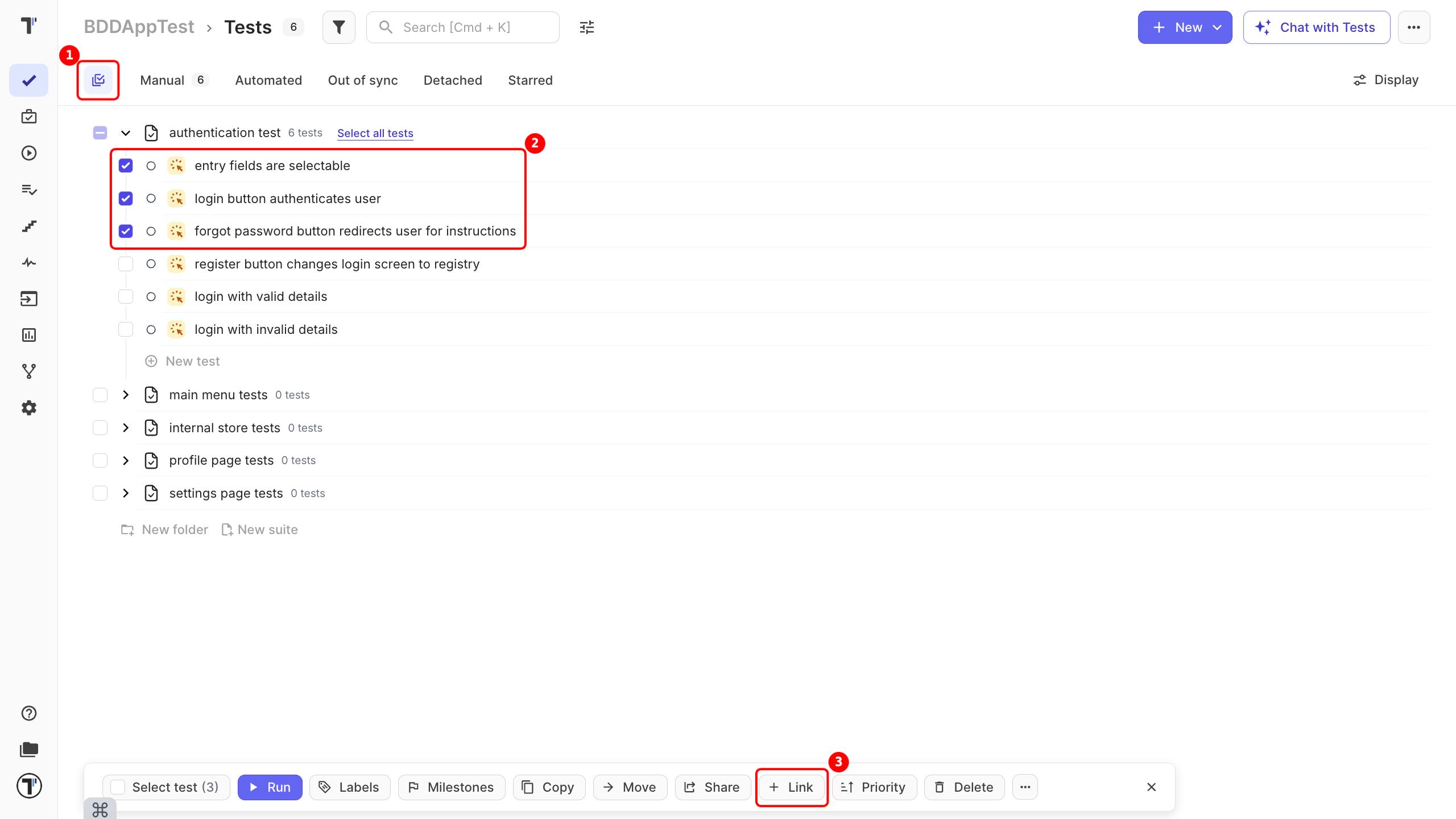 The Link to Issue button and the Jira issue picker