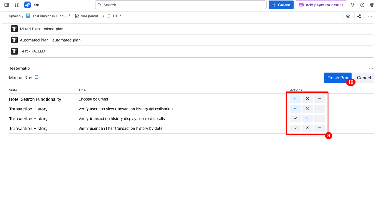 Finish Run